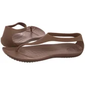Sandały damskie - Sandały Sexi Flip Women Bronze 11354-854 (CR25-j) Crocs - miniaturka - grafika 1