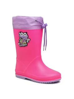 Buty dla dziewczynek - Coqui Kalosze 8508-100-3602 Różowy - grafika 1