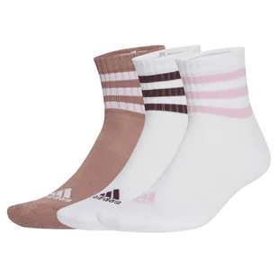 adidas Unisex Dorosły 3 PASKI PODUSZANE SKARPETY SPORTOWE MID CUT 3 PARY OPAKOWANIE 8,5-10 - Skarpetki damskie - miniaturka - grafika 1