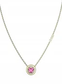 Naszyjniki - Guess M'Ama Non M'Ama złoty naszyjnik z różowym sercem JUBN04667JW - miniaturka - grafika 1