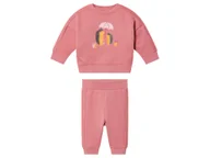 Spodenki dla niemowląt - lupilu® Dres niemowlęcy z bawełny organicznej (bluza + spodnie) (74/80, Różowy) - miniaturka - grafika 1