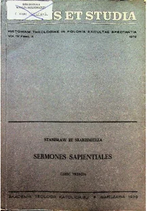 Sermones sapientiales Część 3 - Religia i religioznawstwo - miniaturka - grafika 1