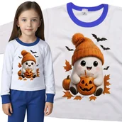 Piżamy dla dziewczynek - Piżama dziecięca Duszek W Pomarańczowej Czapce Halloween 98/104 - VoloDonum - miniaturka - grafika 1