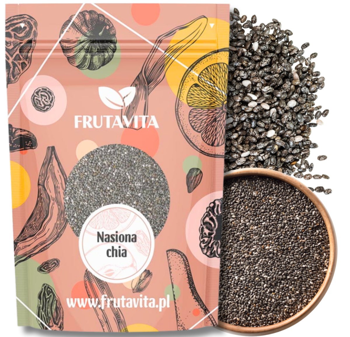 NASIONA CHIA 1 KG SZAŁWIA HISZPAŃSKA WYSOKA JAKOŚĆ ŚWIEŻA - Frutavita
