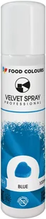 Niebieski zamsz w sprayu Velvet 100 ml Food Colours - Dodatki do ciast w proszku - miniaturka - grafika 1