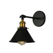 Lampy ścienne - Lumina Deco Kinkiet LOFTOWY CZARNY GUBI W1 LDW B005-1 BK - miniaturka - grafika 1