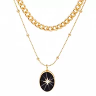 Wisiorki - Naszyjnik z czarnym wisiorem - miniaturka - grafika 1