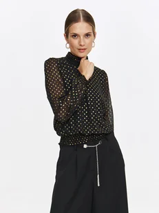 Elegancka bluzka z nadrukiem w groszki - Bluzki damskie - miniaturka - grafika 1