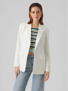 Vero Moda Marynarka Carmen 10287190 Biały Box Fit - Marynarki i żakiety damskie - miniaturka - grafika 1