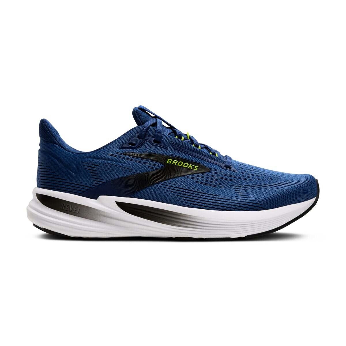 Męskie buty do biegania Brooks Revel 8 Navy Peony/Black/Acid Lime US 10,5