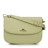 Torebki damskie - Damska crossbody ze skóry naturalnej zielona - miniaturka - grafika 1