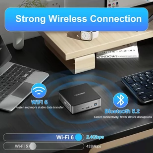 GEEKOM Air12 Mini PC, Intel Alder Lake N100 4 Cores Up to 3.4GHz, 16GB RAM 512GB SSD, HDMI Mini DP 4K Dual Screen Display - Mini PC - miniaturka - grafika 4