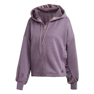 Bluzy damskie - adidas Damska bluza z kapturem W Gather Hoodie fioletowy Purleg. S - miniaturka - grafika 1