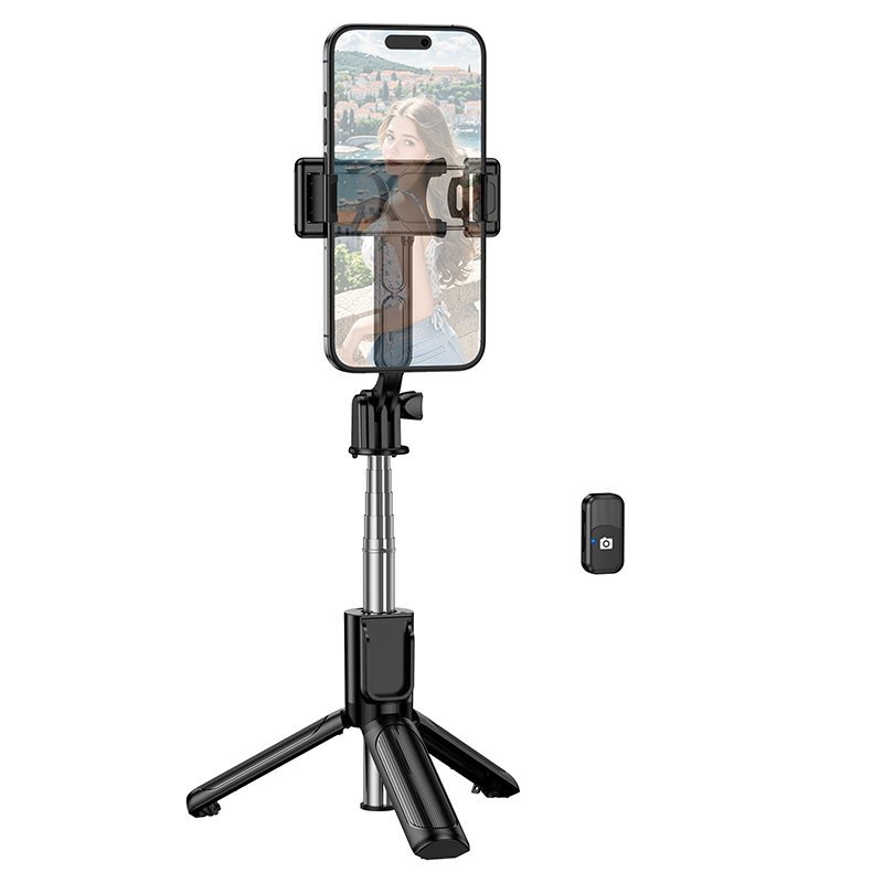 Borofone Uchwyt Selfie BY14 Graceful bluetooth ze statywem i pilotem czarny