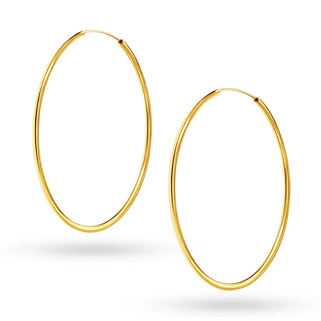 Złote kolczyki koła kółka 31 mm pr. 585