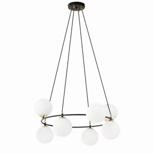 Azura lampa wisząca 8xE14 czarna/biała 1295/8 - Lampy sufitowe - miniaturka - grafika 1