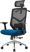 Fotele i krzesła biurowe - Krzesło biurowe Angel Rosa Czarno-niebieskie - miniaturka - grafika 1