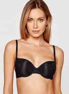 Biustonosze - CALVIN KLEIN BIUSTONOSZ PÓŁUSZTYWNIANY CZARNY Z LOGO 75D 2A4F6_F* 75D 2_4 T - miniaturka - grafika 1