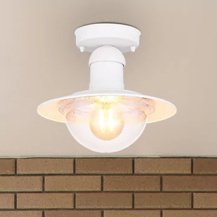 Zewnętrzna lampa sufitowa Linda, biała - Lampy ogrodowe - miniaturka - grafika 1