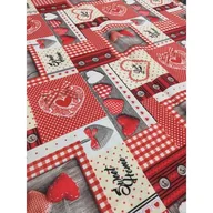 Obrusy i serwetki - Obrus świąteczny 140 x 180 cm czerwony - miniaturka - grafika 1