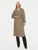 Płaszcze damskie - Tommy Hilfiger Płaszcz wełniany WW0WW43159 Beżowy Regular Fit - miniaturka - grafika 1