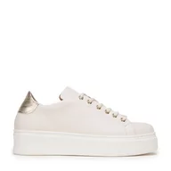 Półbuty męskie - Damskie sneakersy skórzane na platformie klasyczne - miniaturka - grafika 1