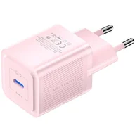 Ładowarki do telefonów - Ładowarka sieciowa, Vention, FEPP0-EU, USB-C, 20W, GaN (różowa) - miniaturka - grafika 1