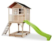 Place zabaw - Exit Domek drewniany dla dzieci ze zjeżdżalnią Loft 700 - miniaturka - grafika 1