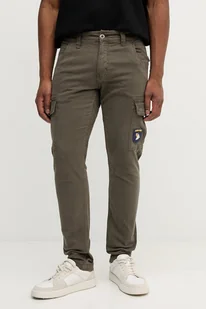 Alpha Industries spodnie męskie kolor zielony w fasonie cargo 178207.136 - Spodnie męskie - miniaturka - grafika 1