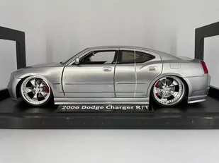 Jada Toys  Dodge Charger 2006 R/T Silver 1:18 90723A - Samochody i pojazdy dla dzieci - miniaturka - grafika 1