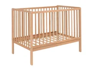 Łóżeczka i kojce - Łóżeczko JULIA kolor Bezbarwny 100x60 BUKOWE dostawka - miniaturka - grafika 1