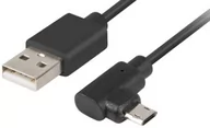 Kable komputerowe i do monitorów - LANBERG LANBERG Kabel Micro USB AM 2.0 1,8m kątowy lewo/prawo Easy-USB czarny + EKSPRESOWA CA-USBM-13CC-0018-BK - miniaturka - grafika 1