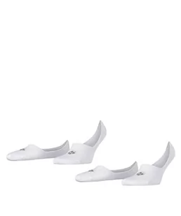 Burlington Mężczyźni Stopki Everyday 2-Pack M IN Bawełna niewidoczne jednokolorowe 2 Pak, Biały (White 2000), 39-40 - Koszulki męskie - miniaturka - grafika 1