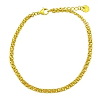 Bransoletki - Bransoletka z dwóch złotych łańcuszków - Pozłacana Stal Chirurgiczna - miniaturka - grafika 1