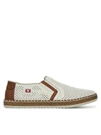 Półbuty męskie - Rieker Półbuty B5297-80 Biały - miniaturka - grafika 1