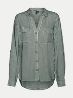 Koszule damskie - Vero Moda Koszula Bumpy 10275283 Zielony Regular Fit - miniaturka - grafika 1