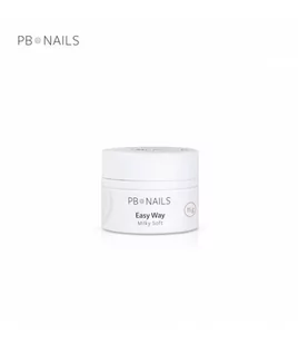 PB Nails, Żel budujący Easy Way Milky Soft, 15 g - Utwardzacze do paznokci - miniaturka - grafika 1