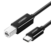 Kable komputerowe i do monitorów - Kabel USB-C 2.0 do USB-B UGREEN US241 do drukarki, 1m (czarny) - miniaturka - grafika 1