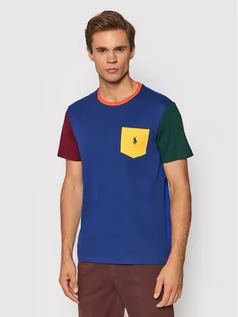Koszulki męskie - Ralph Lauren Polo T-Shirt 710849543001 Granatowy Custom Slim Fit - grafika 1