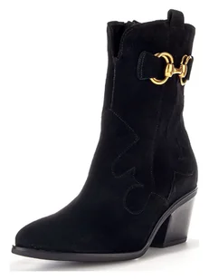 Gabor Skórzane botki w kolorze czarnym - Botki damskie - miniaturka - grafika 1