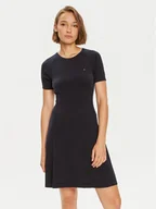 Sukienki - Tommy Hilfiger Sukienka codzienna WW0WW42461 Granatowy Slim Fit - miniaturka - grafika 1