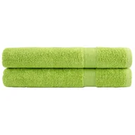 Ręczniki - vidaXL Ręczniki premium SOLUND, 2 szt., zielone, 80x200 cm, 600 g/cm² - miniaturka - grafika 1