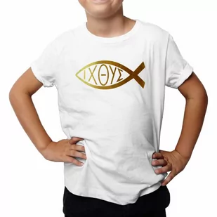 Ichthys - dziecięca koszulka na prezent komunijny - Pamiątka Pierwszej Komunii Świętej - miniaturka - grafika 1