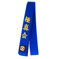 Kimona, stroje i obuwie - Pas Do Kyokushin Karate Niebieski haft naszywka 200 - miniaturka - grafika 1