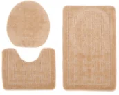 Dywaniki łazienkowe - Stylowy 3- częściowy komplet dywaników łazienkowych A9-R50 - miniaturka - grafika 1