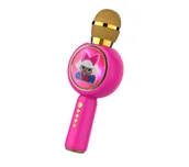 Słuchawki bluetooth - OTL Technologies LOL Suprise GLAM PopSing LED Light Up Wireless Karaoke 5W Ciemnoróżowy - miniaturka - grafika 1
