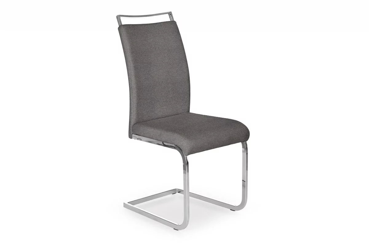 Krzesło stalowe tapicerowane szare RISLO