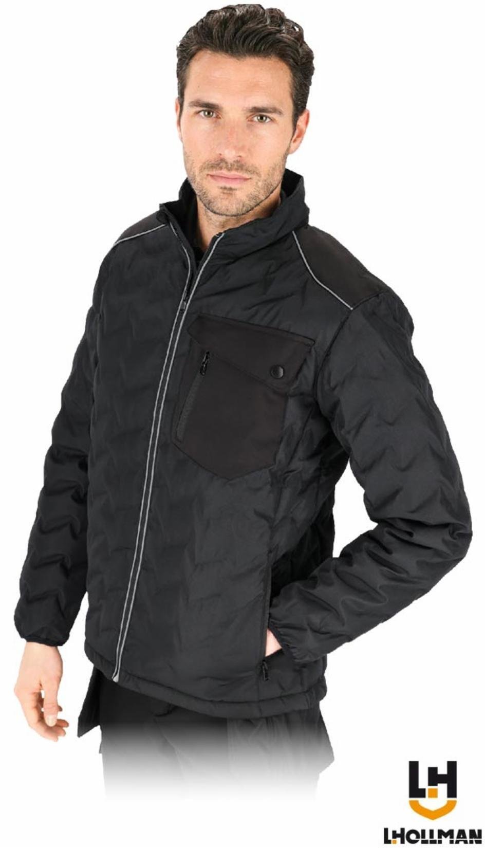 Kurtka męska Reis Męska kurtka robocza ochrona stójka ocieplana sześciowarstwowy materiał kompozytowy pikowana elementy odblaskowe budowa transport logistyka codzienny użytek LH-DISON 3XL