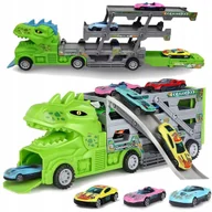 Samochody i pojazdy dla dzieci - Tir Laweta Ciężarówka Resoraki Samochody Wyrzutnia Dinozaur - miniaturka - grafika 1