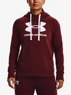 Bluzy sportowe damskie - Bluza damska Under Armour  Rival Fleece Logo Hoodie-RED M - miniaturka - grafika 1